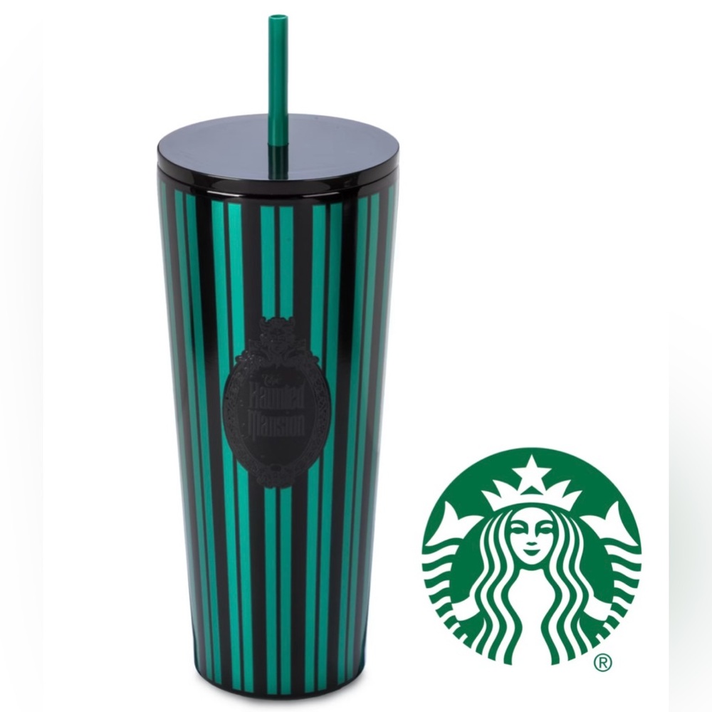 Starbucks Haunted Mansion Green and Black Tumbler